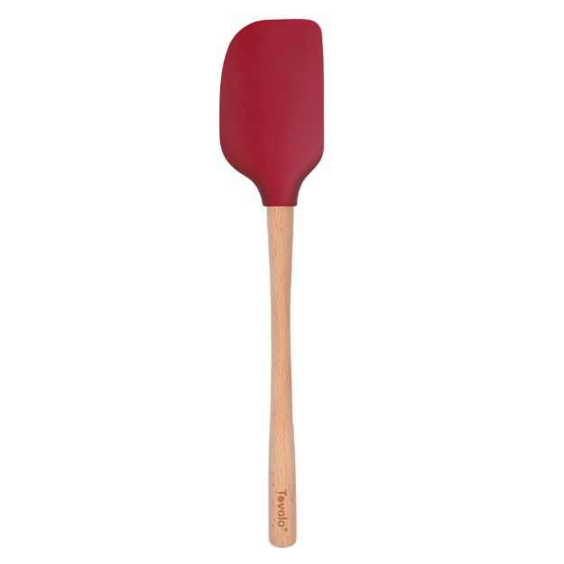 FLEX-CORE WOOD HANDLED SPATULA-CAYENNE