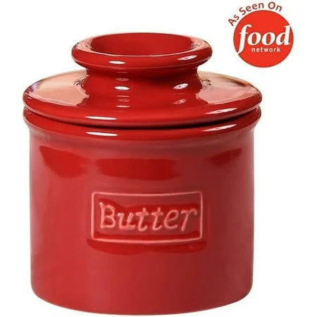 RETRO CAFE BUTTER BELL CROCK RED