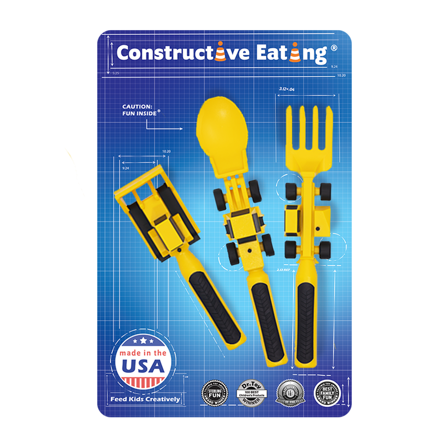 SET OF 3 CONSTRUCTION UTENSILS: YELLOW
