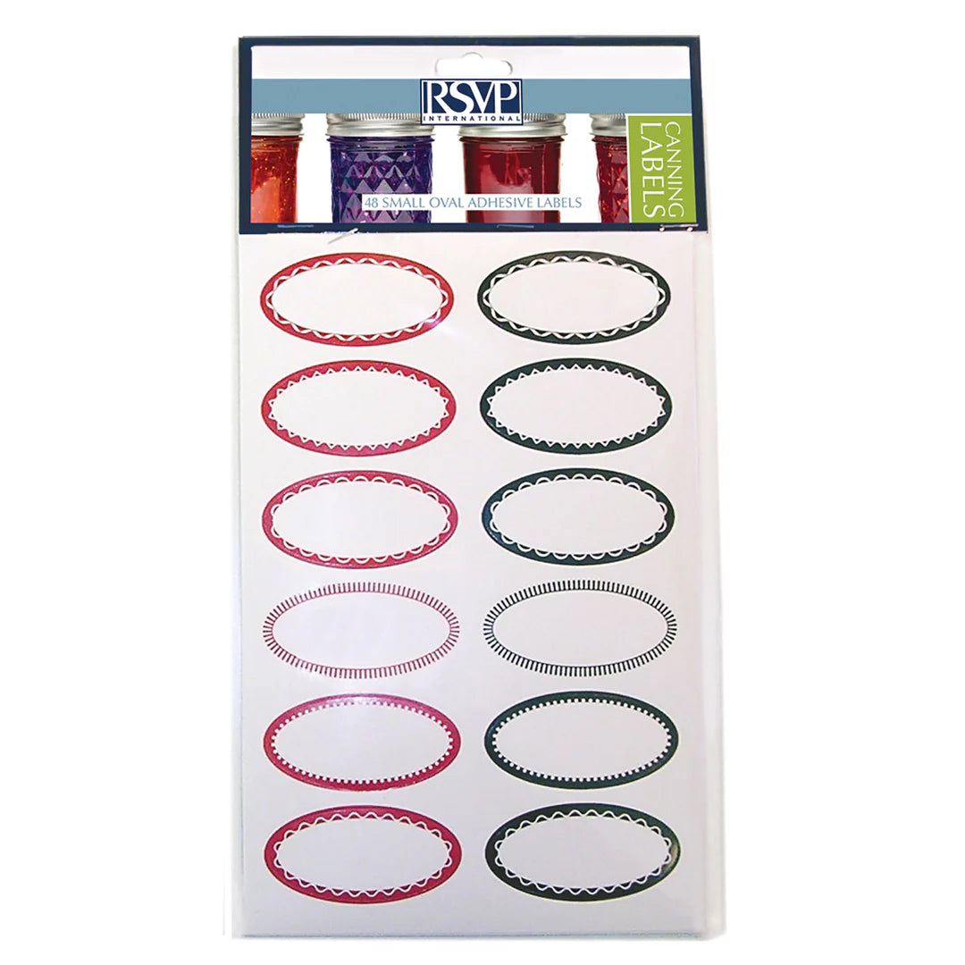 OVAL CANNING LABELS