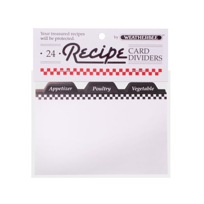 RECIPE CARD DIVIDERS 3"x5" 24 PK