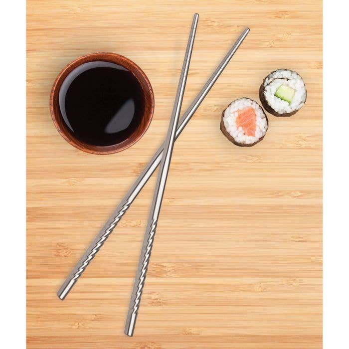 STAINLESS STEEL CHOPSTICKS 5 PAIRS