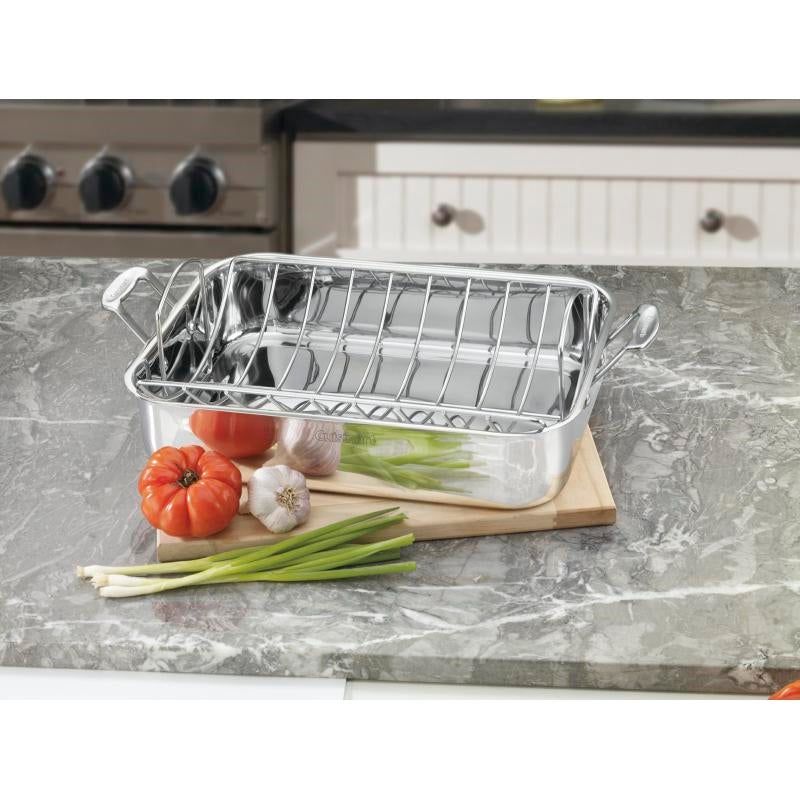 CUISINART CHEF'S CLASSIC 16" ROASTING PAN W/ RACK