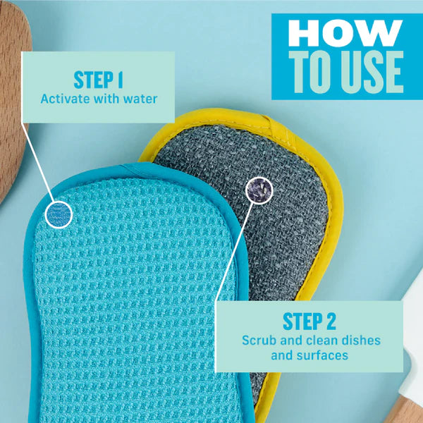 E-CLOTH WASHING UP PAD BLUE