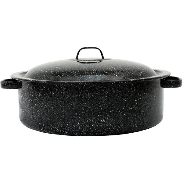 GRANITEWARE COVERED CASSEROLE 5 QT