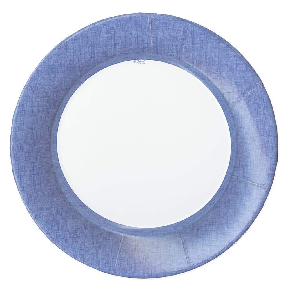 DINNER PAPER PLATE LINEN BLUE 2