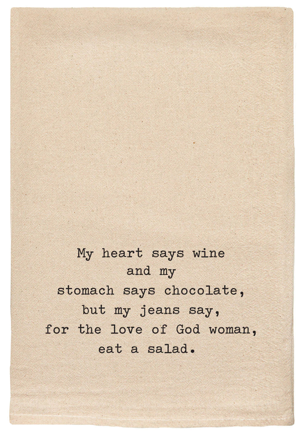 EAT A SALAD FUNNY NATURAL TOWEL