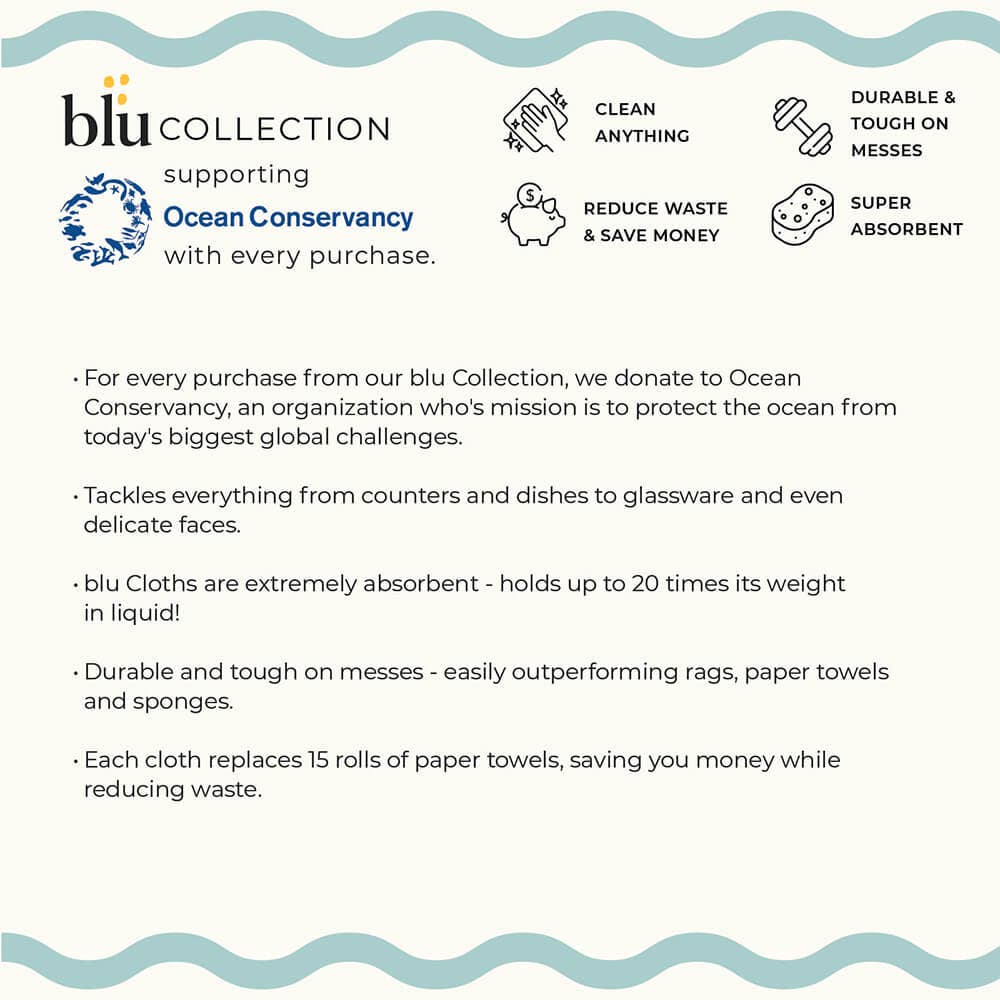 Blaire Blue blu Eco Sponge Cloths (Set of 2)