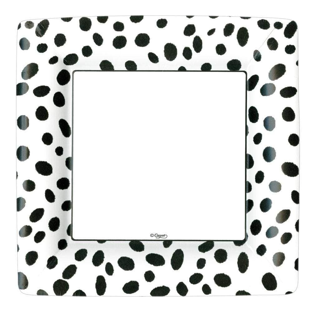 DINNER PAPER PLATE SPOTS BLACK