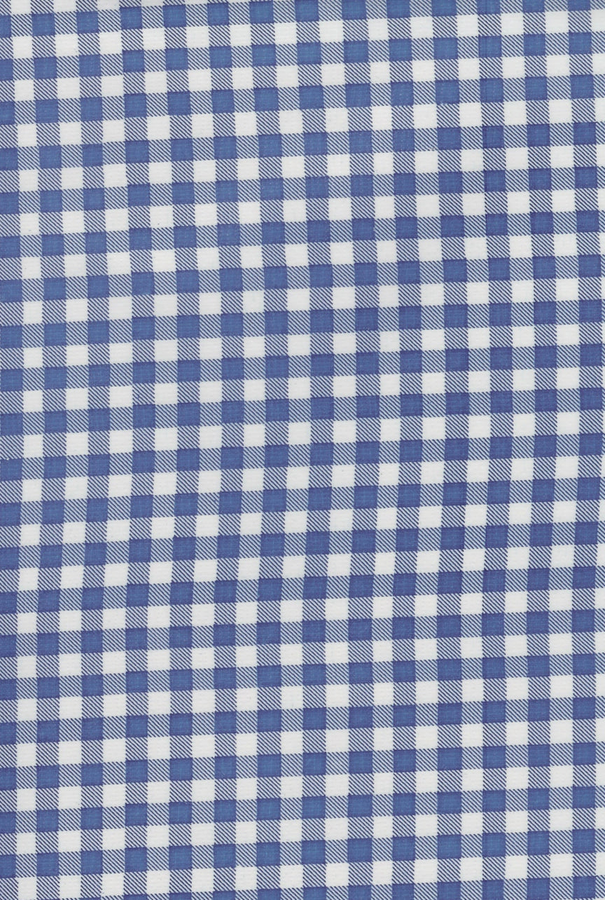 GINGHAM BLUE TABLECLOTH 84 X 47.5