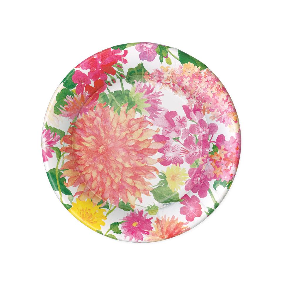 DESSERT PAPER PLATE SUMMER BLOOMS 8IN