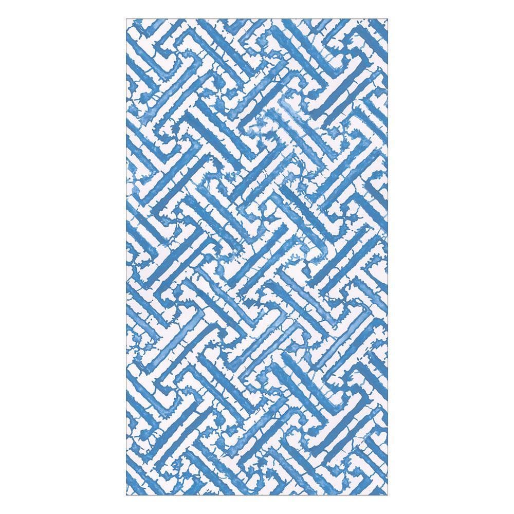 GUEST TOWEL FRETWORK BLUE