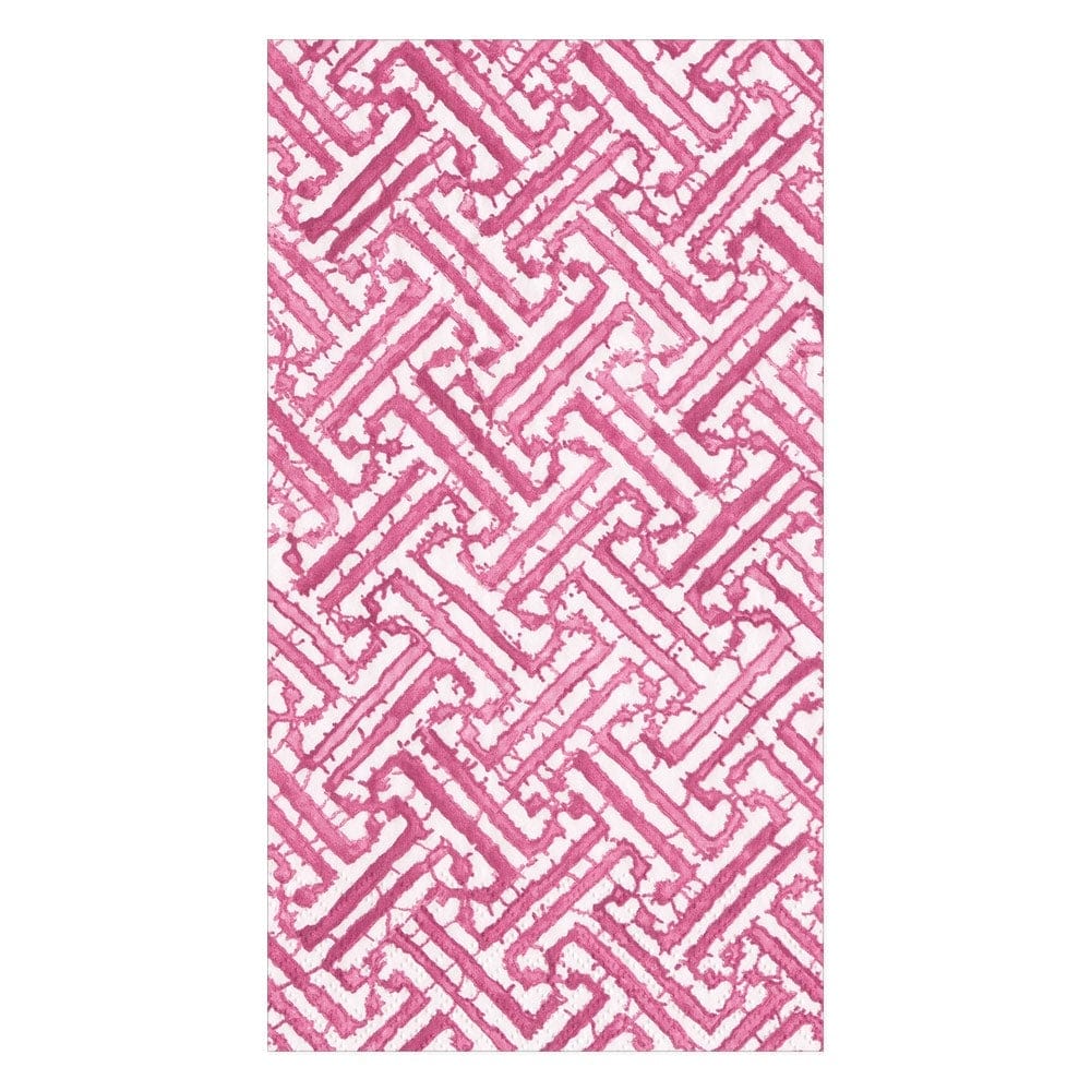 GUEST TOWEL FRETWORK FUSCHIA