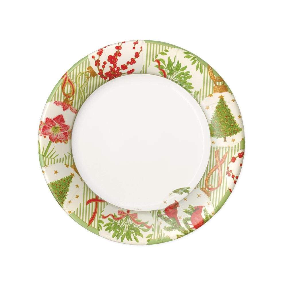 PAPER DESSERT PLATES BOTANICAL ORNAMENTS