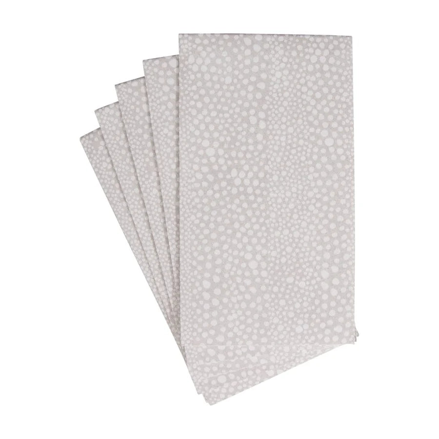 PEBBLE-GREY PAPER LINEN GUEST TOWEL