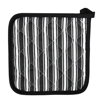 POT HOLDER BLACK STRIPE