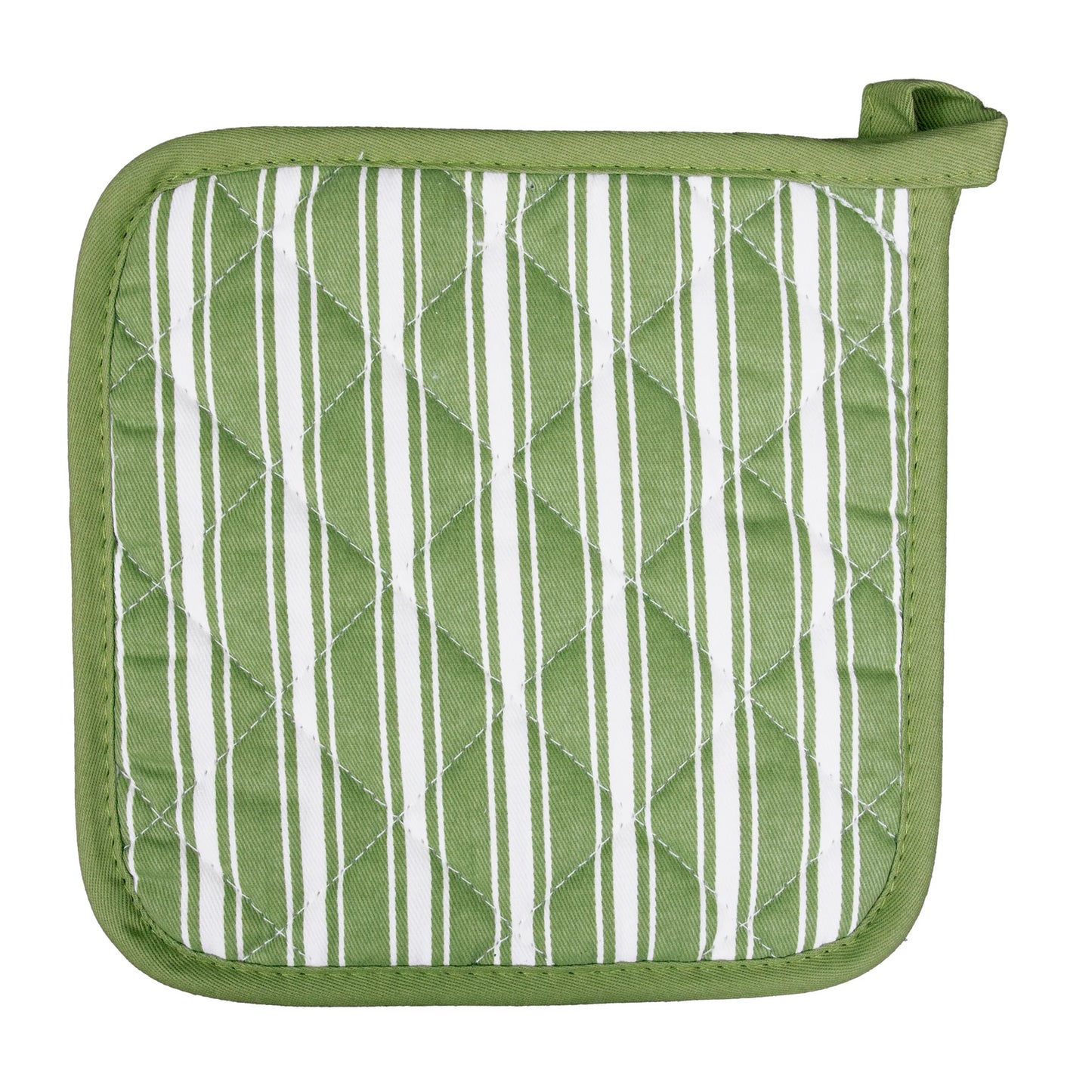 POT HOLDER GREEN STRIPE