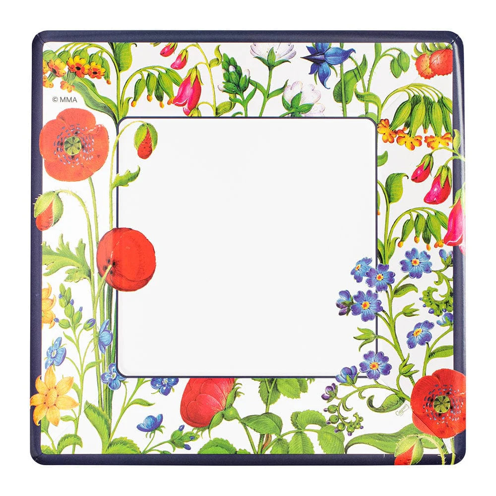 DINNER PAPER PLATES SQUARE CLOISTERS GARDEN WHITE