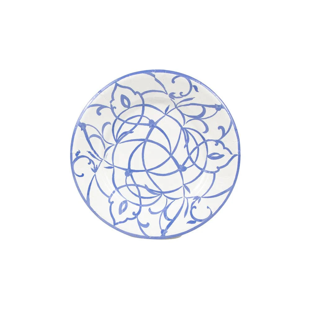 DESSERT PAPER PLATE ALGARVE BLUE 8IN