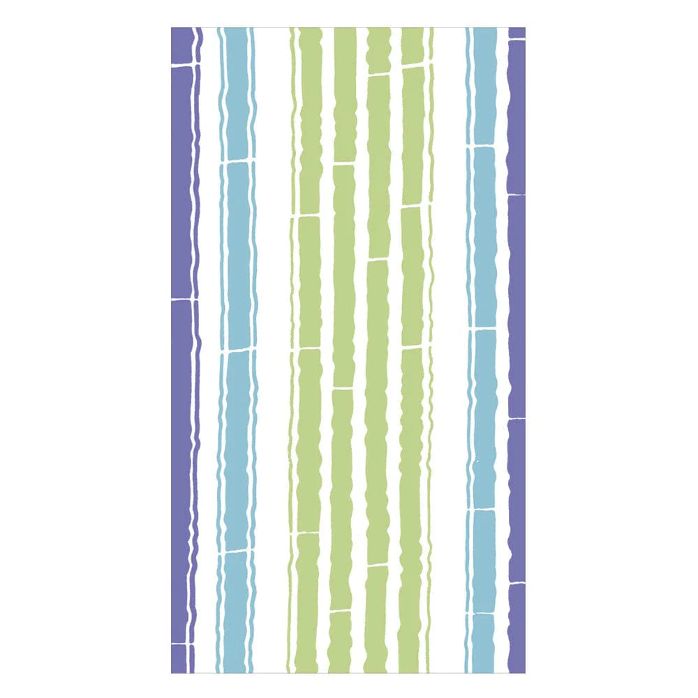 GUEST NAPKINS BAMBOO STRIPE BLUE/ GRN