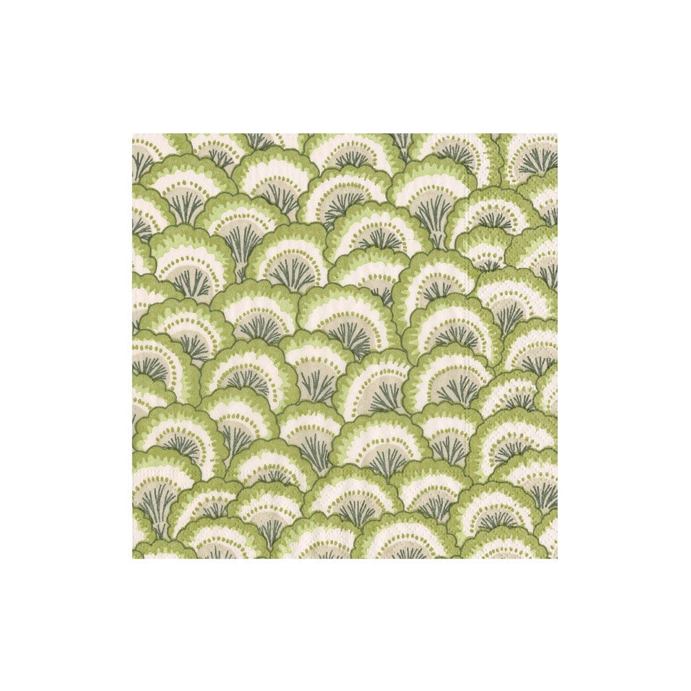COCKTAIL NAPKIN PONTCHARTRAIN SCALLOP GREEN