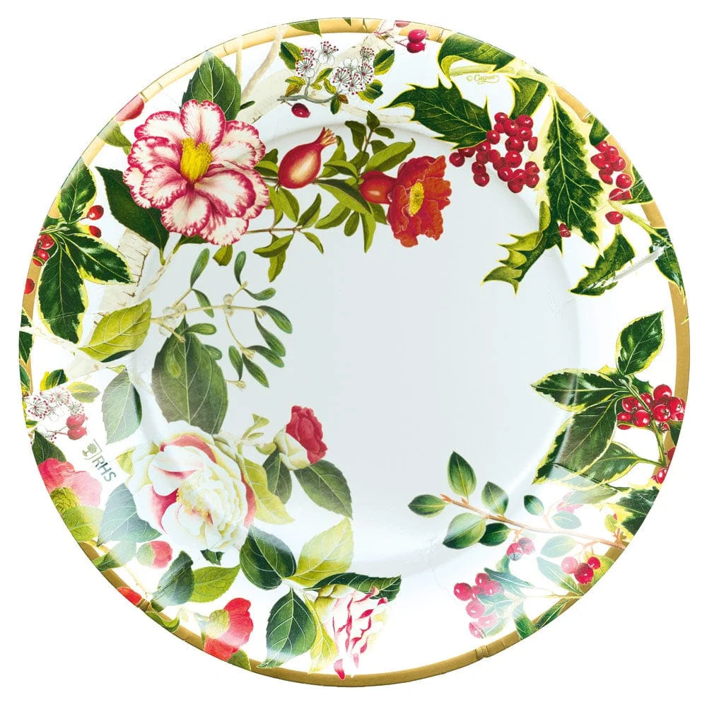 CHRISTMAS CHINOISERIE DINNER PAPER PLATES