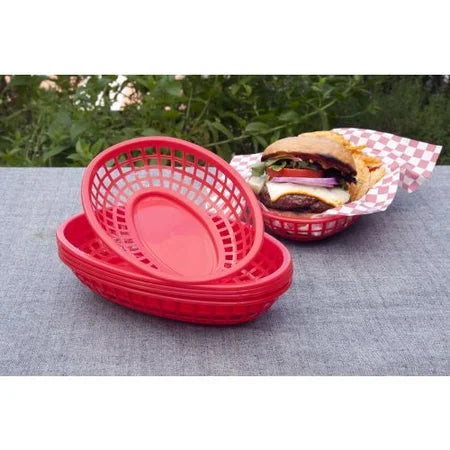 PUB BASKETS SET OF 6 RED
