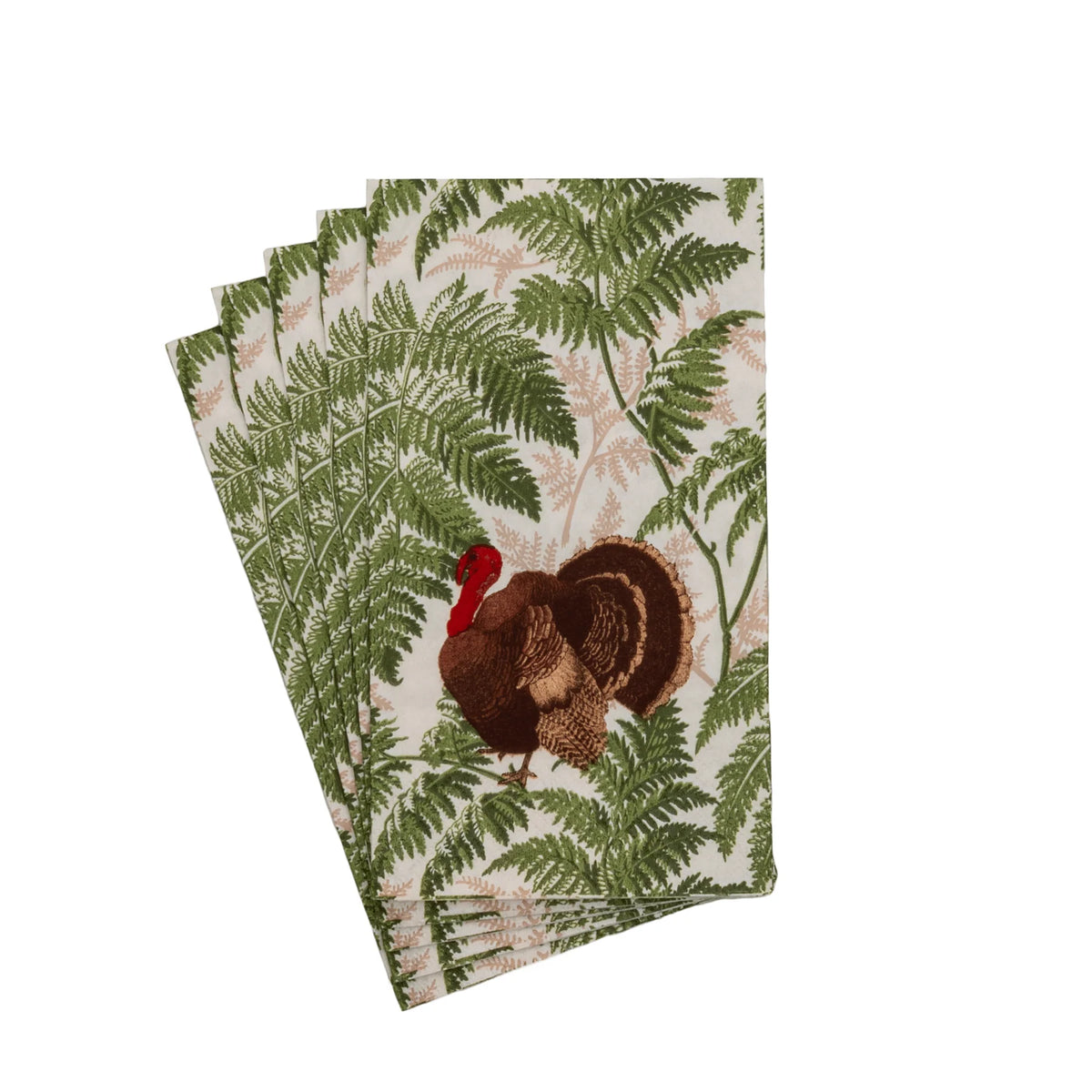 TURKEY AMONG FERNS GUEST TOWELS