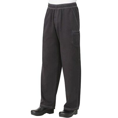 FINAL SALE-MENS CHEF PANTS M BLK