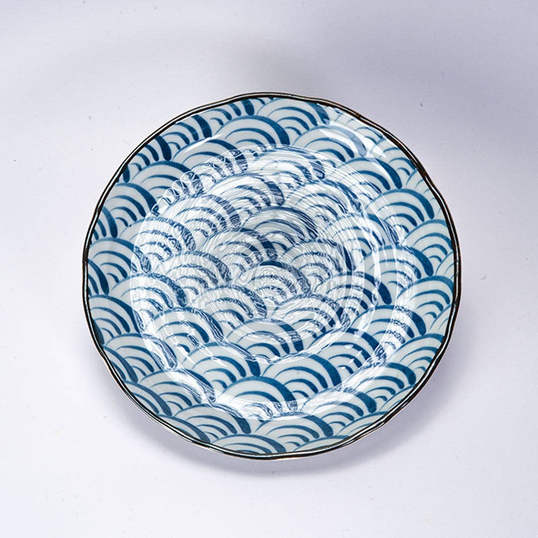 NAMI WAVES PORCELAIN DINNER PLATE 9.7"