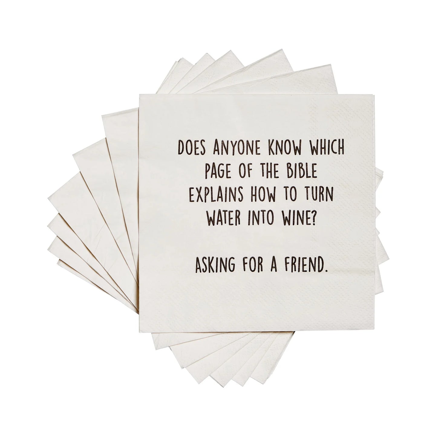 ASKING FOR A FRIEND FUNNY COCKTAIL NAPKIN