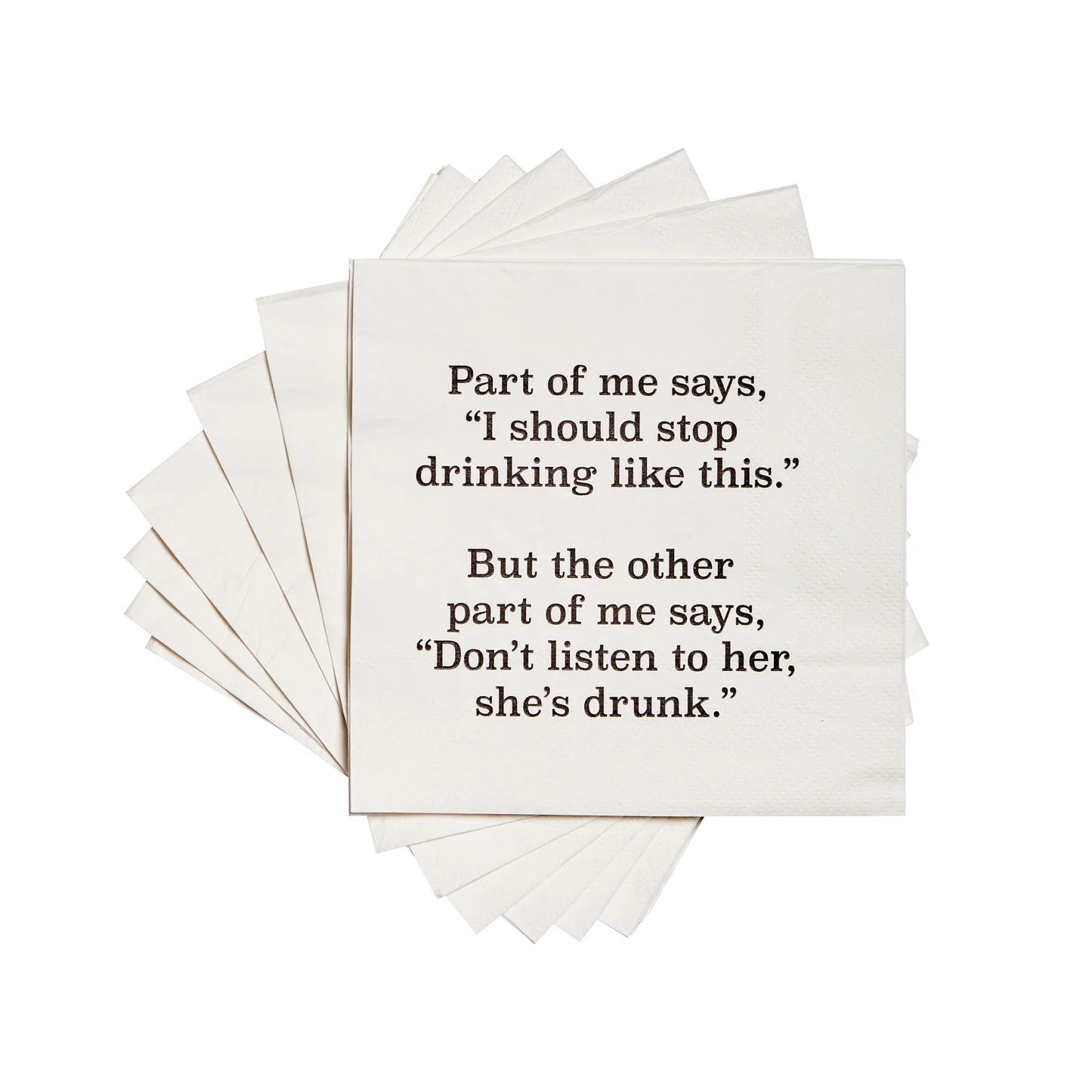 STOP DRINKING FUNNY COCKTAIL NAPKIN