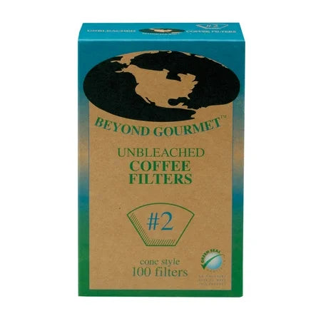 UNBLEACHED CONE COFFEE FILTERS #2 100 CT