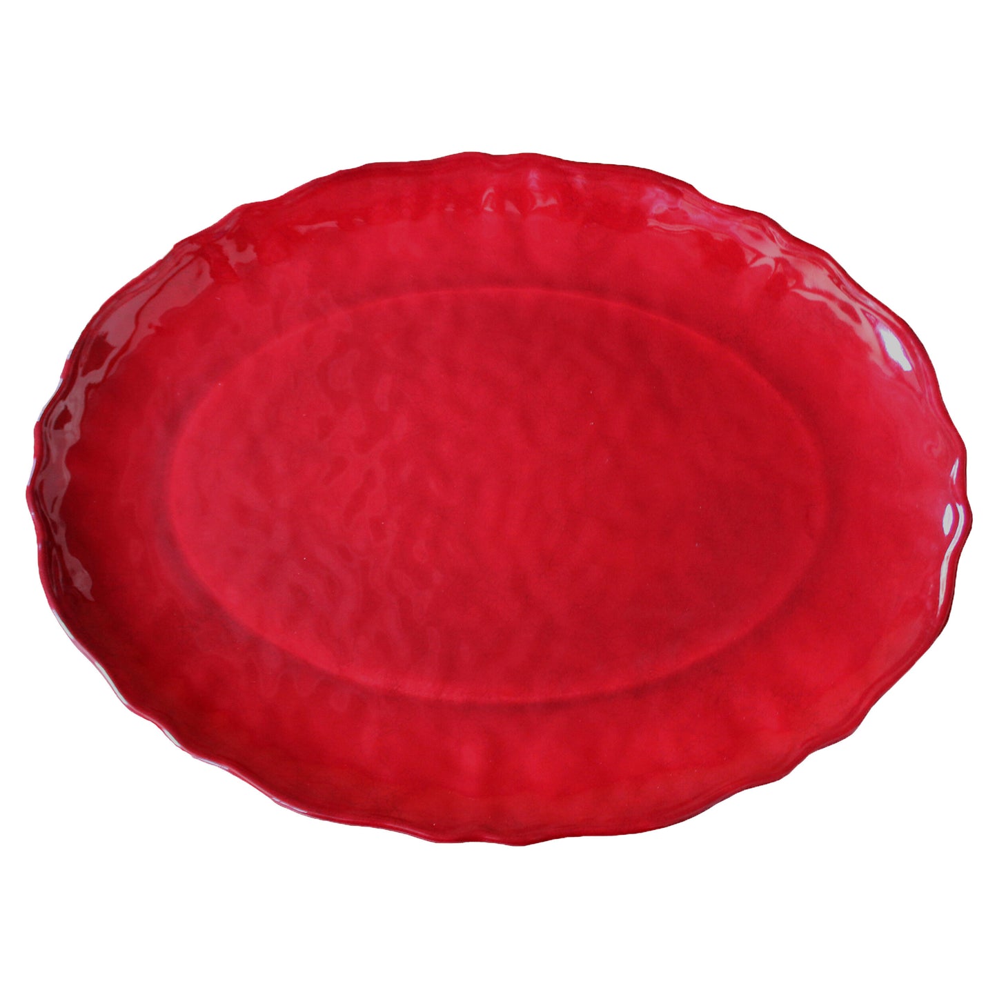 PLATTER OVAL 16" GARNET