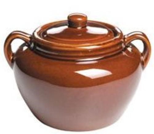 STONEWARE BEAN POT 3 QT