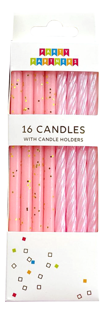 PINK GRADIENT 16 CANDLE SET