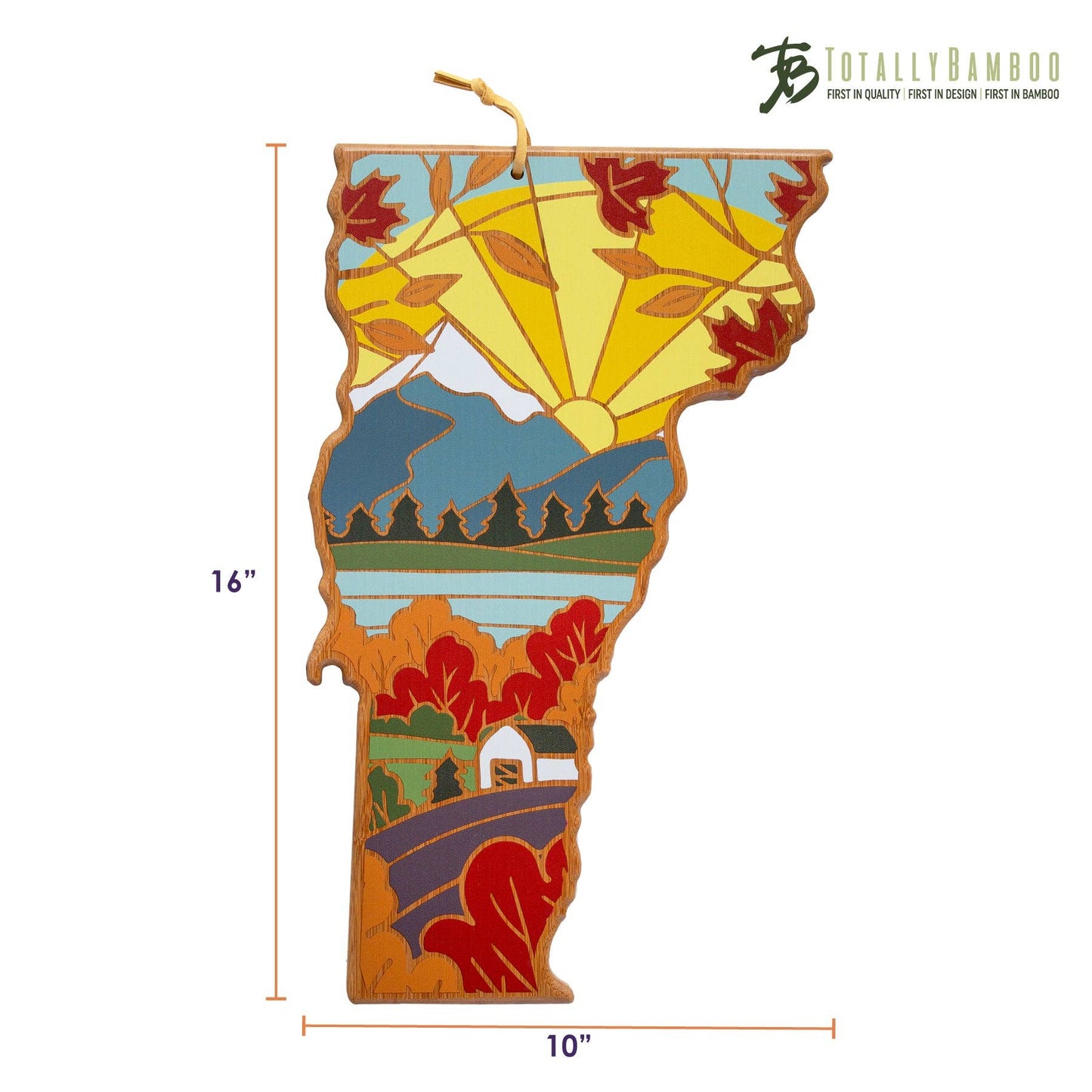 VERMONT CUTTING BOARD WITH ARTWORK BY SUMMER STOKES