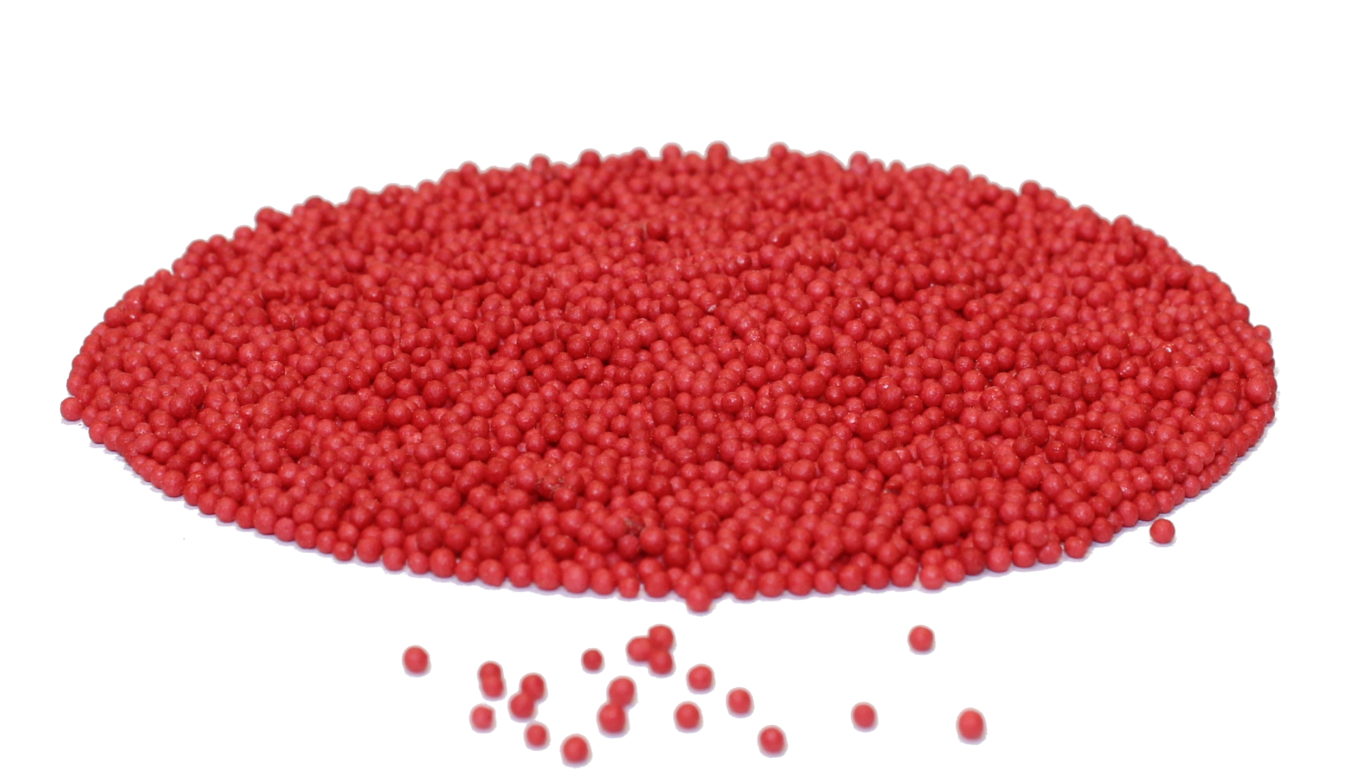 NATURALLY COLORED RUBY RED NONPAREILS 3.9 OZ.
