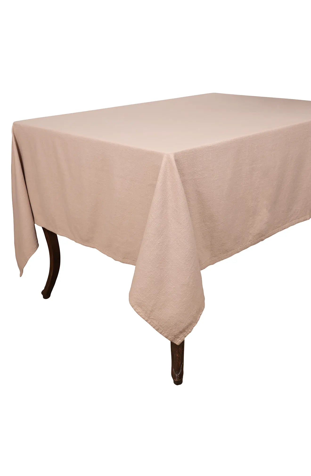 WASHED RUSTIC TABLECLOTH 70"X90" FLAX