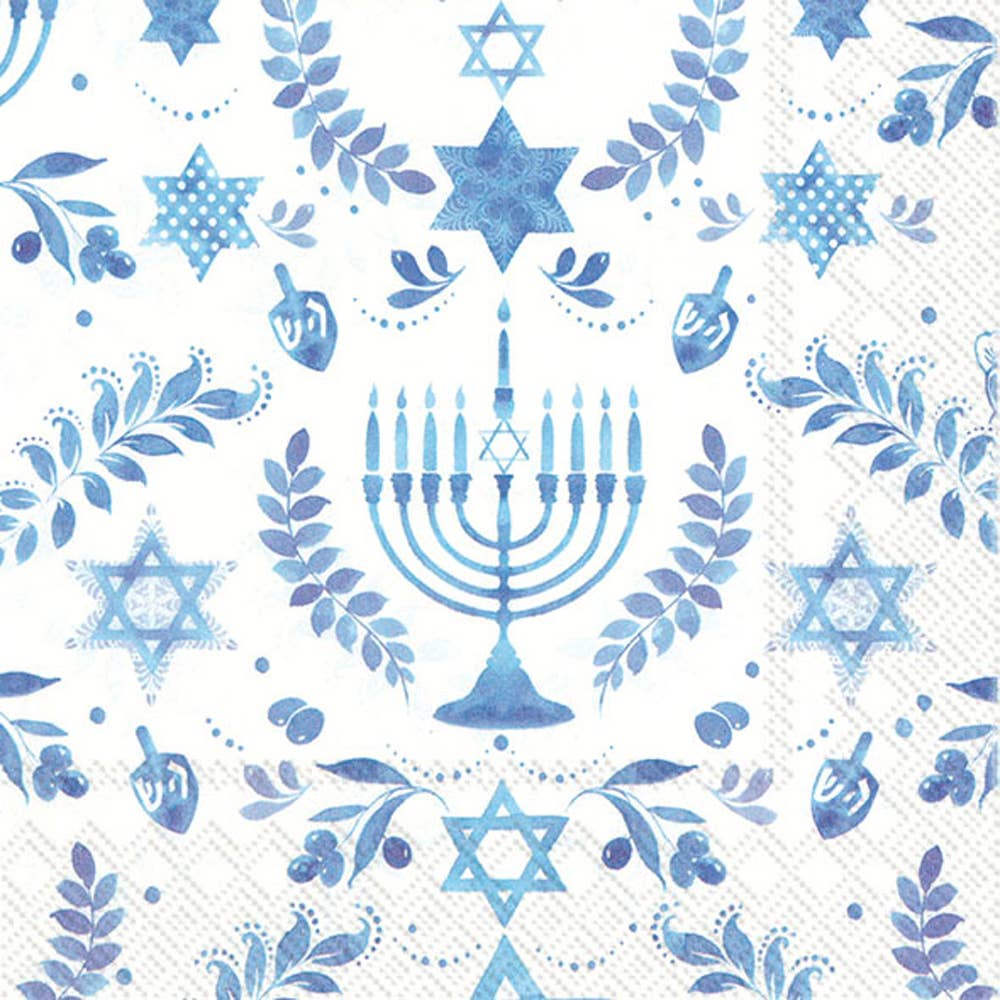 COCKTAIL NAPKINS HANUKKAH MENORAH