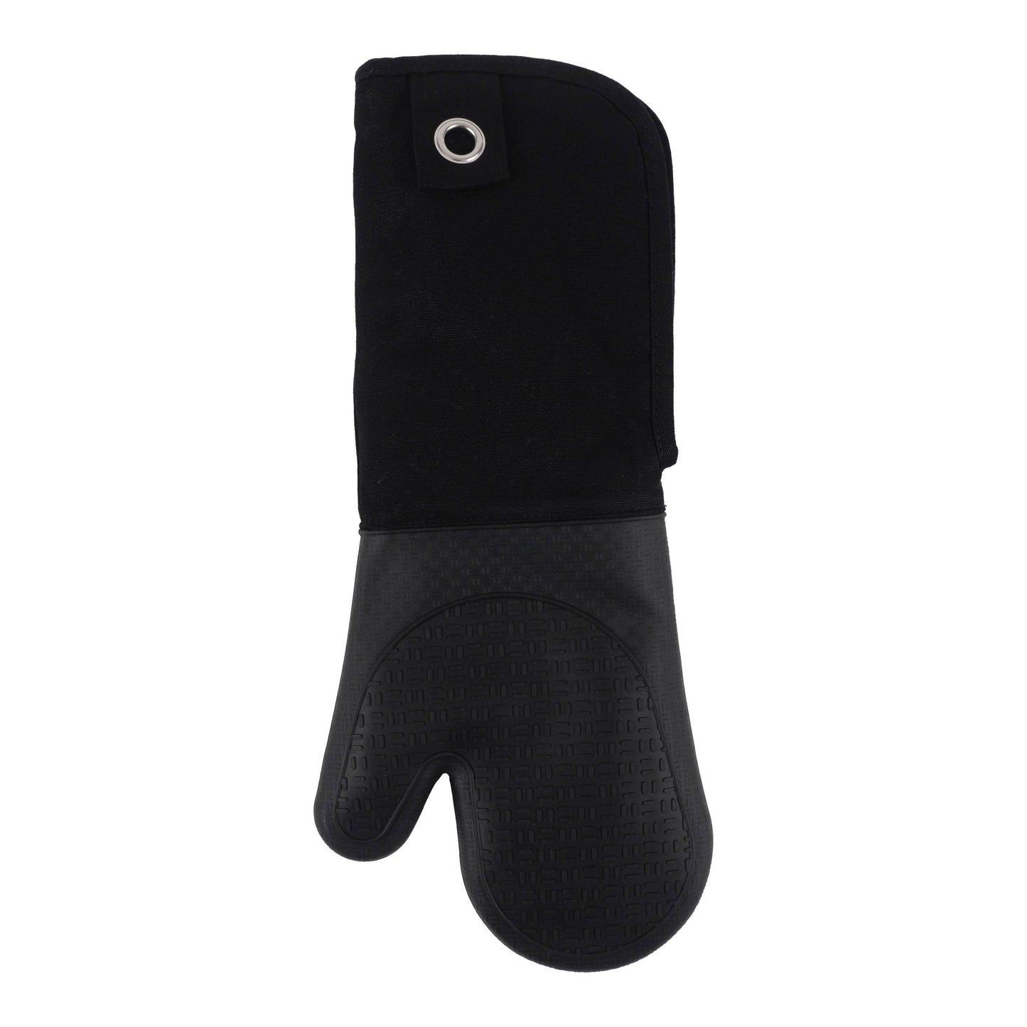 Gourmet Classics 17" Silicone Oven Mitt With Grommet: Black