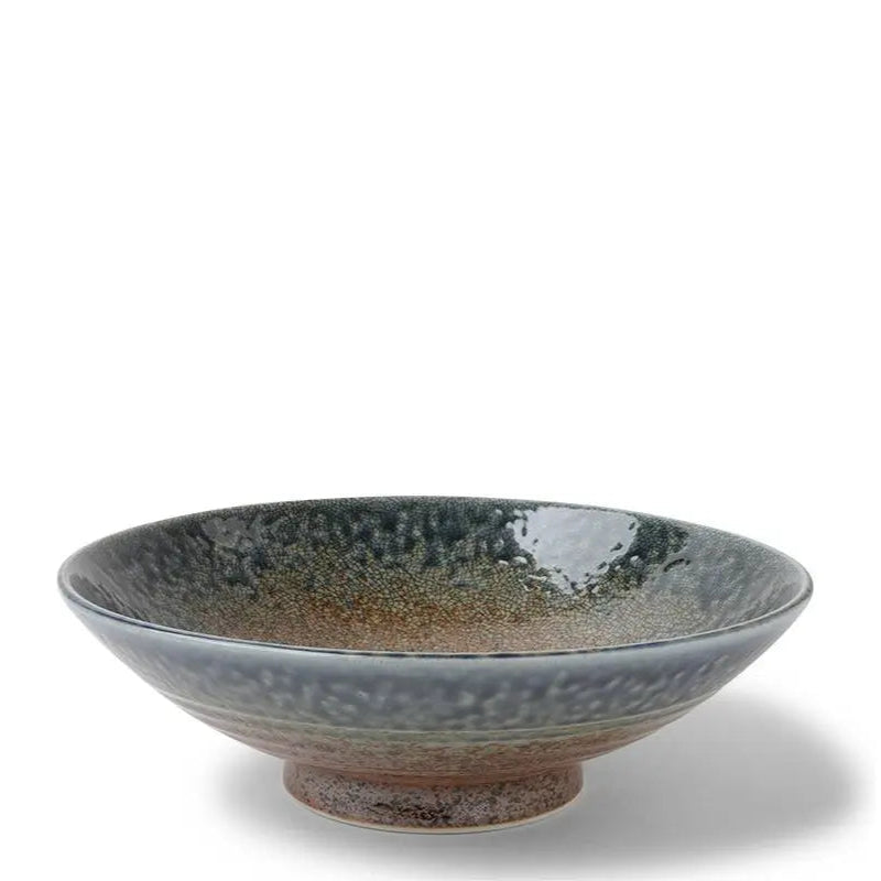 BLUE SAND CRACKLE BOWL 9.5"