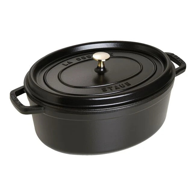 STAUB COCOTTE 7 QT OVAL BLACK