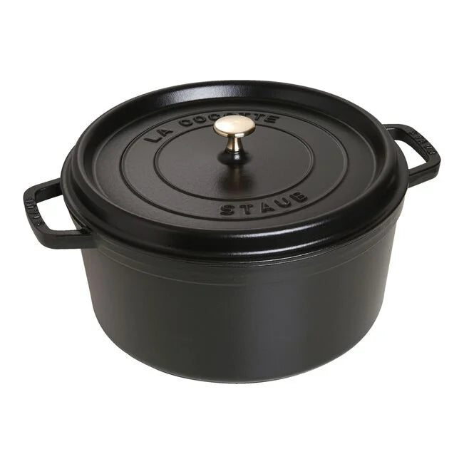 STAUB COCOTTE 9 QT ROUND BLACK