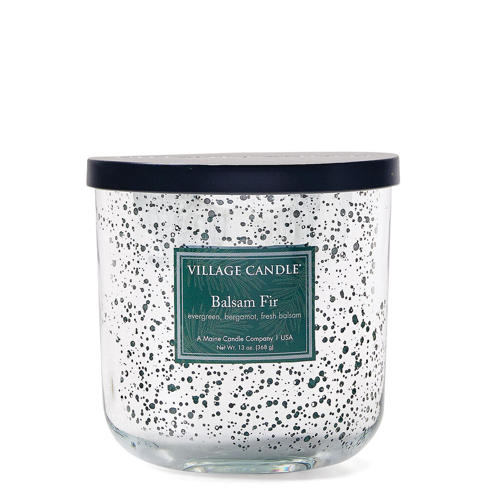 BALSAM FIR MERCURY GLASS BLACK LID 2 WICK