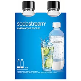 SODASTREAM 1L CARBONATING BOTTLES 2 PK BLACK