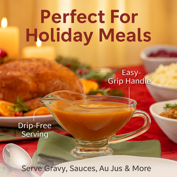 GLASS GRAVY BOAT 9oz