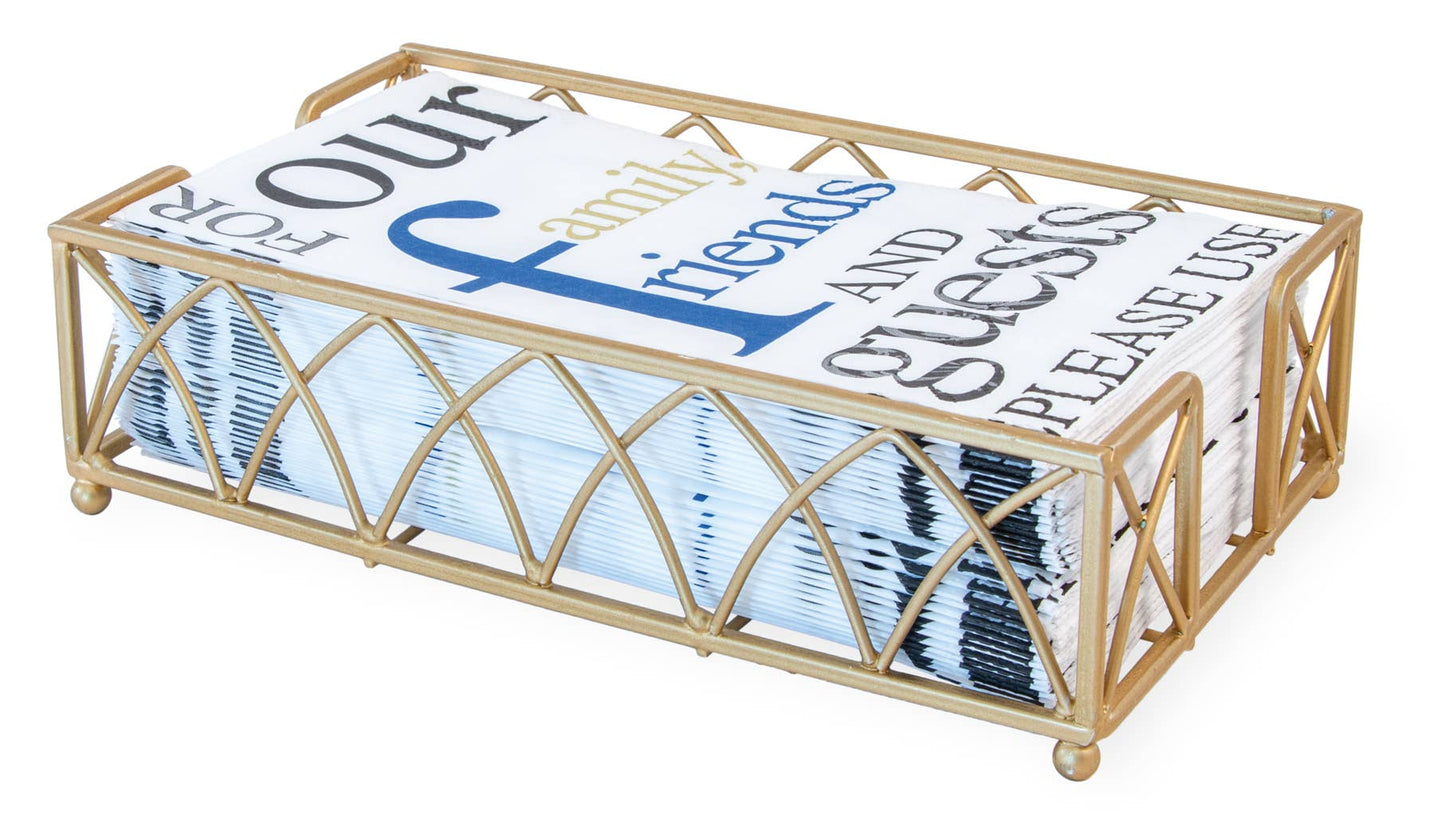 GUEST TOWEL CADDY MATTE GOLD