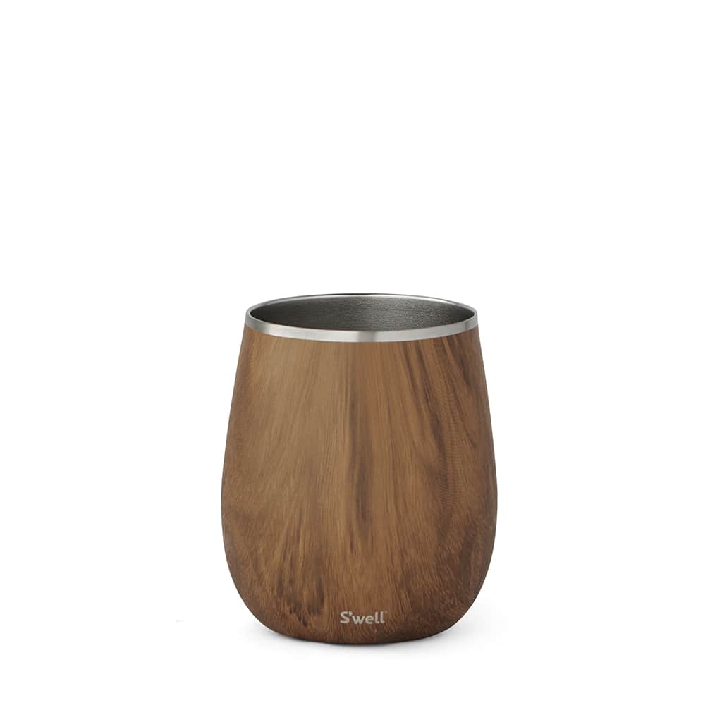 WINE TUMBLER - TEAKWOOD: 9OZ