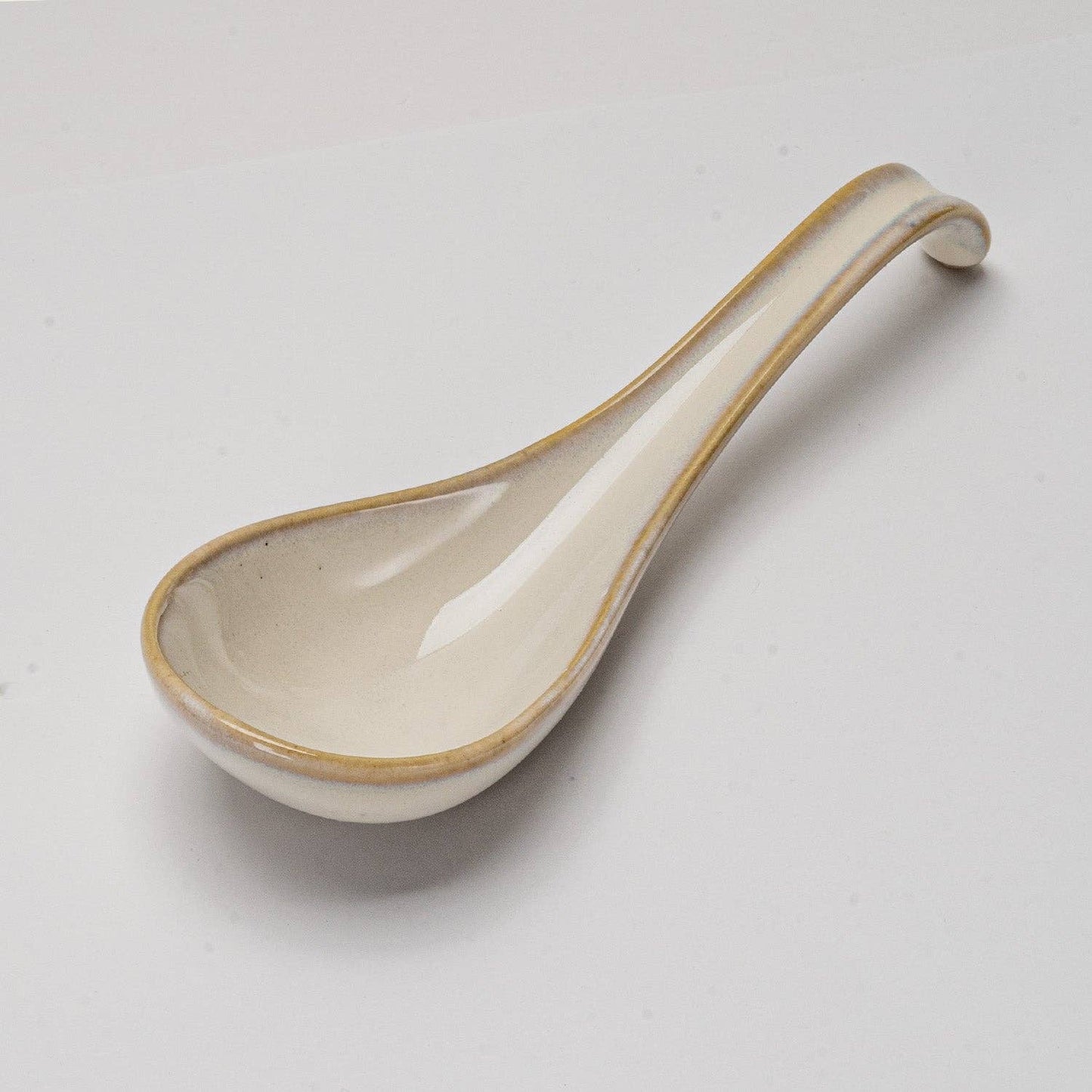 ASIAN PORCELAIN SOUP SPOON IVORY